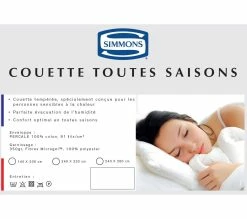 Nouveau 😉 Couette Simmons Enveloppe Percale 4 Saisons 350g - 140x200 ✔️ 5 Nouveau 😉 Couette Simmons Enveloppe Percale 4 Saisons 350g - 140x200 ✔️ -Simmons Soldes 3133613180764 D