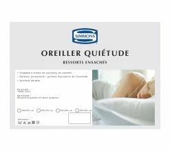 Budget 😍 Oreiller Simmons Quiétude Ressorts Ensachés 45x70 😉 7 Budget 😍 Oreiller Simmons Quiétude Ressorts Ensachés 45x70 😉 -Simmons Soldes 3133613181310 A