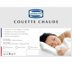 Tout neuf 🤩 Couette Simmons Hiver Micro-gel 400g - 260x240 🛒 5 Tout neuf 🤩 Couette Simmons Hiver Micro-gel 400g - 260x240 🛒 -Simmons Soldes 3133613181402 D