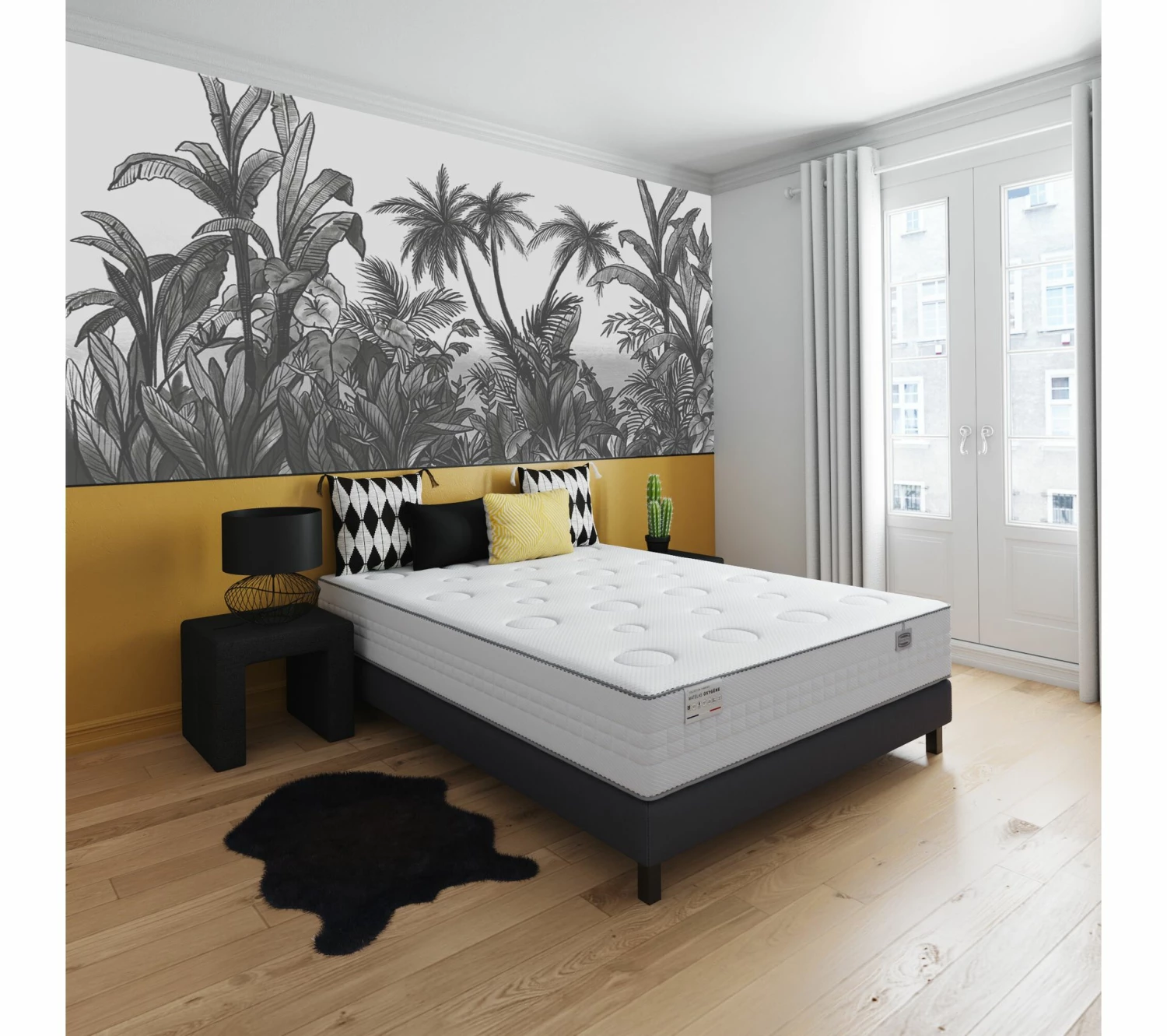 Remise ⭐ Sommier gris 140x190 cm SIMMONS DECO PU 2 ✨ 2 Remise ⭐ Sommier gris 140x190 cm SIMMONS DECO PU 2 ✨ – Image 2