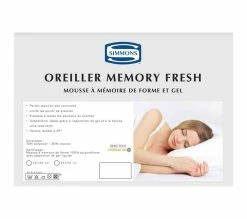 Sortie ⌛ Oreiller Simmons Memory Fresh Mémoire De Forme Et Gel 40x60 Cm ⌛ -Simmons Soldes 3133613217569 D
