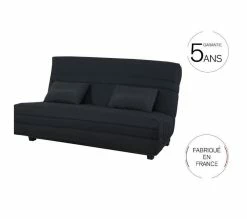 Top 10 ✔️ Banquette Clic Clac Simmons- Tissu Noir + 2 Coussins Noir - L 194 X P 98 X H 100 Cm - Vanda 😍 8 Top 10 ✔️ Banquette Clic Clac Simmons- Tissu Noir + 2 Coussins Noir - L 194 X P 98 X H 100 Cm - Vanda 😍 -Simmons Soldes 3480188971632 D