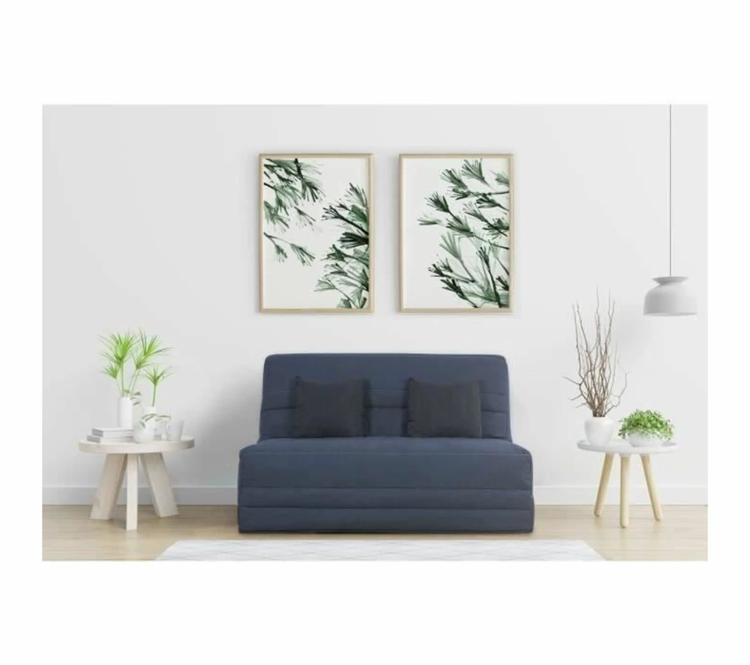 Coupon đ„ SIMMONS Banquette Mécanisme Slyde - Tissu Gris + 2 Coussins Noir - L 145 X P 103 X H 89 Cm - Vanda â 2 Coupon đ„ SIMMONS Banquette Mécanisme Slyde - Tissu Gris + 2 Coussins Noir - L 145 X P 103 X H 89 Cm - Vanda â â Image 2