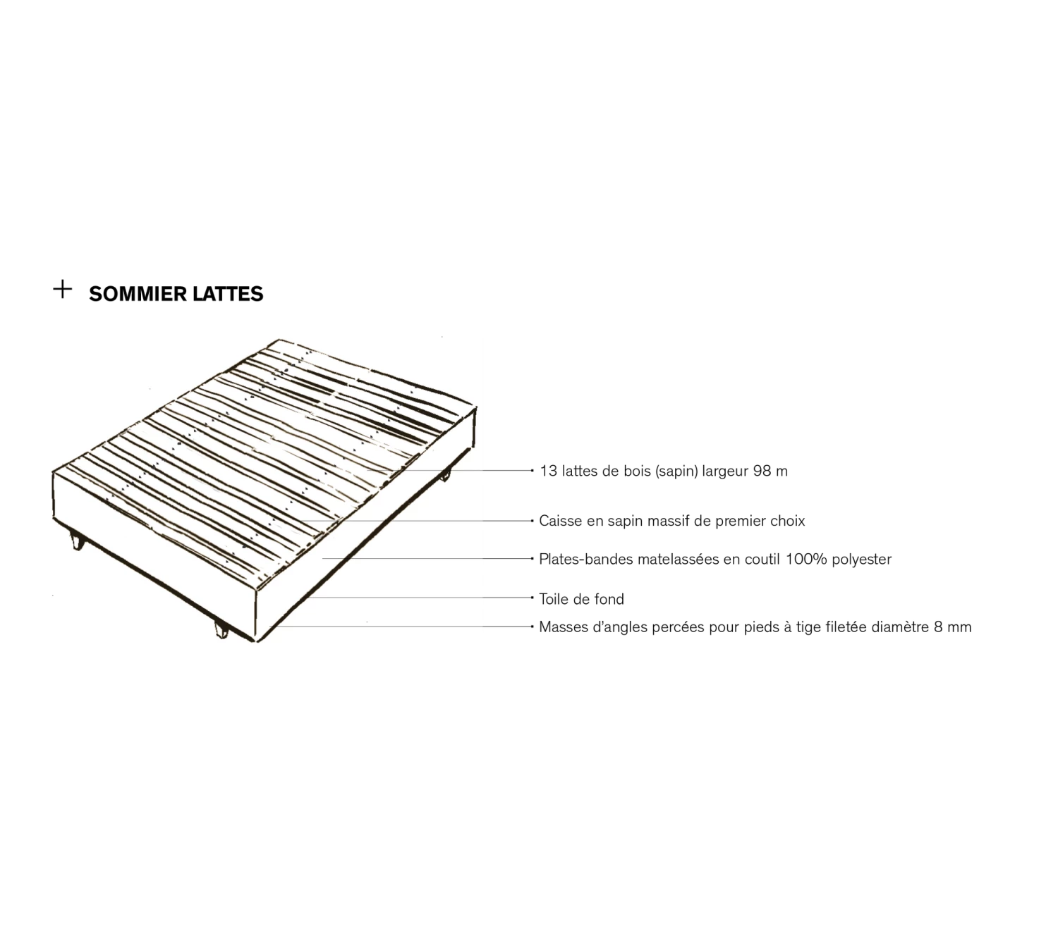 Coupon 😀 SIMMONS Sommier Tapissier À Lattes Airsom Avec 4 Pieds, 90x190 😍 3 Coupon 😀 SIMMONS Sommier Tapissier À Lattes Airsom Avec 4 Pieds, 90x190 😍 – Image 3