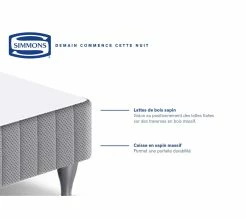 Meilleure vente 😍 SIMMONS Sommier Tapissier À Lattes Airsom Avec 4 Pieds, 2x90x200 🧨 -Simmons Soldes 3543501284267 A