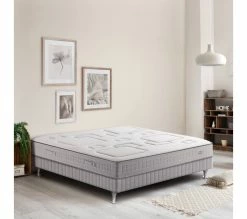Nouveau 🛒 SIMMONS Ensemble Equilibre-140x190, Matelas Ressorts Ensachés + Sommier 🥰