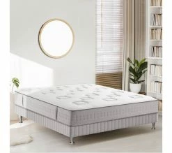 Meilleure vente 🤩 SIMMONS Ensemble Challenge 140x190, Matelas Ressorts Ensachés + Sommier 💯