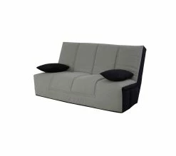 Le moins cher 🤩 Banquette Clic-clac Matelas Simmons Ressorts Avec Housse Grise + 2 Coussins - Cc10006 🔔