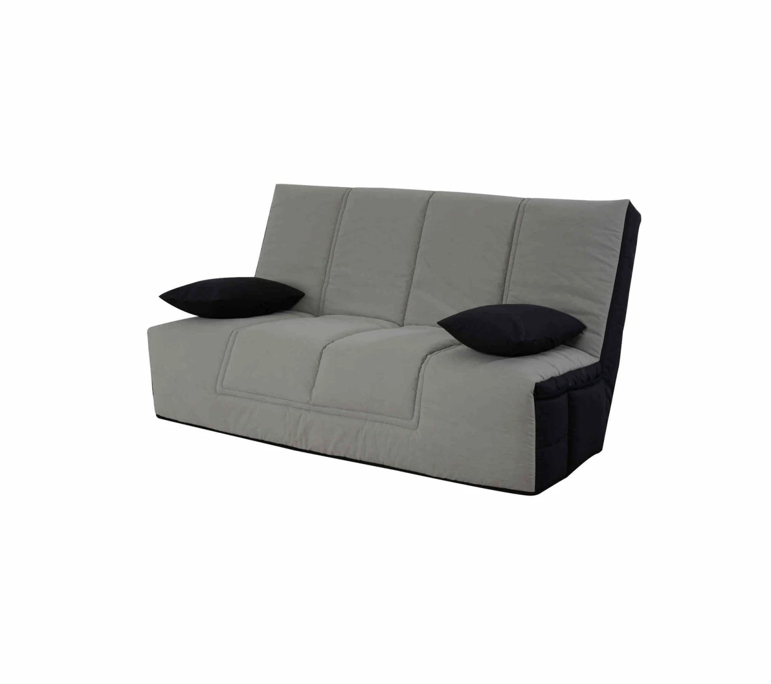 Le moins cher 🤩 Banquette Clic-clac Matelas Simmons Ressorts Avec Housse Grise + 2 Coussins - Cc10006 🔔 1 Le moins cher 🤩 Banquette Clic-clac Matelas Simmons Ressorts Avec Housse Grise + 2 Coussins - Cc10006 🔔